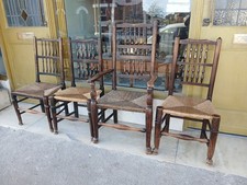 Antique Lancashire Chairs FOUR