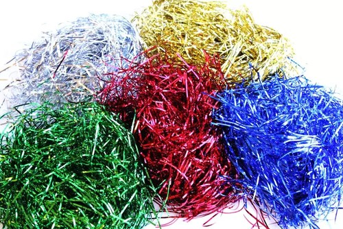 Hamper shreds metallic - metallic, in