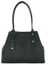 Radley Black Shouder Bag Medium Top Zip Leather Handbag Provence Street RRP £229