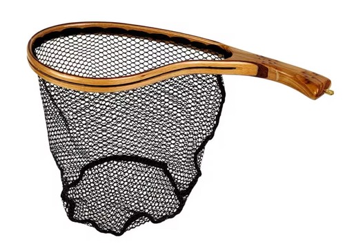 Wooden fishing landing net fly - wooden,