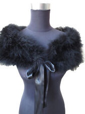 Women Real Ostrich Feather Fur Shrug Shawl Wraps Bride Wedding Party Accessories
