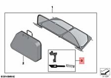 NEW BMW E88 E93 R57 SLIDING ROOF WIND DEFLECTOR REPAIR KIT 7358170 54347358170