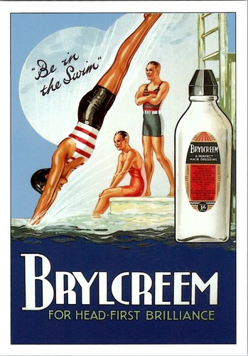 Vintage brylcreem postcard - ad,
