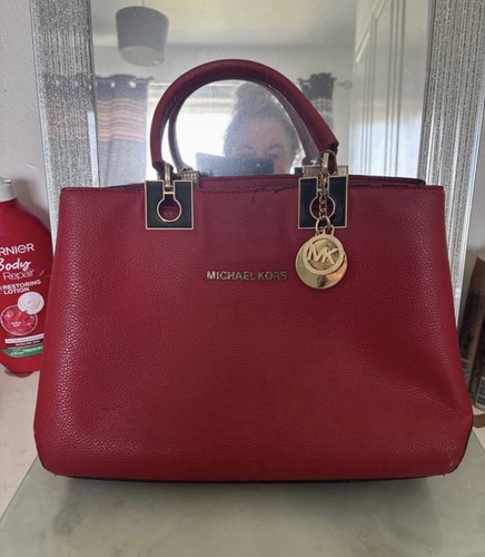 Red michael kors handbag - michael,
