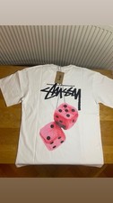 Men’s Stussy Pink Dice T Shirt Size M
