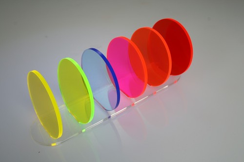 Fluorescent acrylic discs - acrylic,