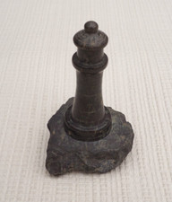 Vintage Cornish Serpentine Stone Lighthouse Sculpture Paperweight Ornament