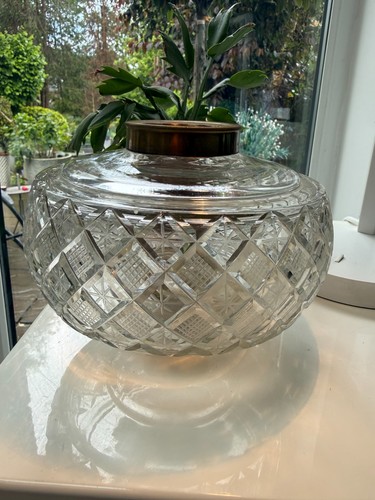 Antique criss cross cut glass - antique,