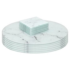 12pc Round Glass Placemats &