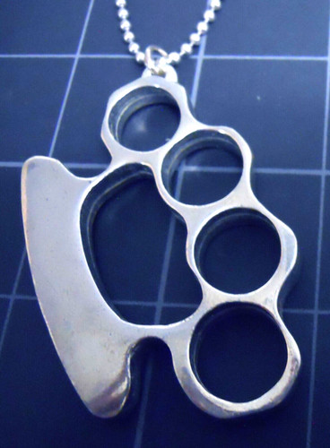 Brass knuckles necklace - knuckles,