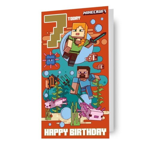 Age birthday card minecraft - age,