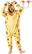 Giraffe Costume Onesie for Adults, Ladies, Mens Mardi Gras Carnival Giraffe