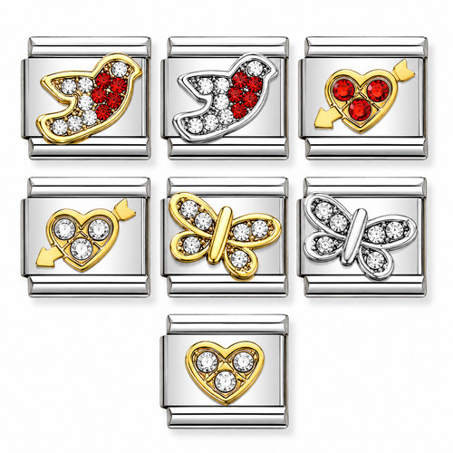 Gold silver robin heart - silver,