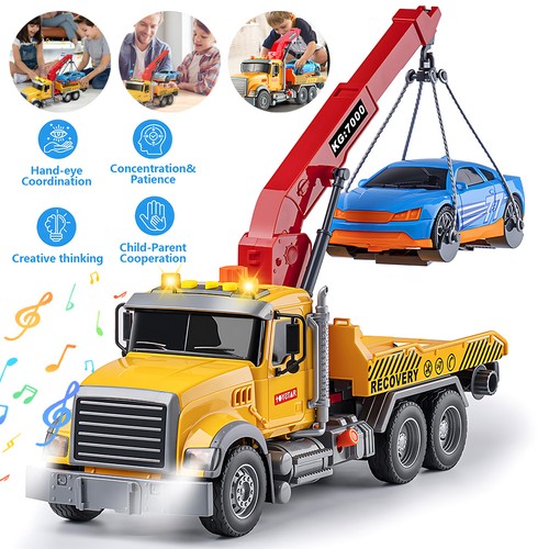Car transporter toy tow truck - car,