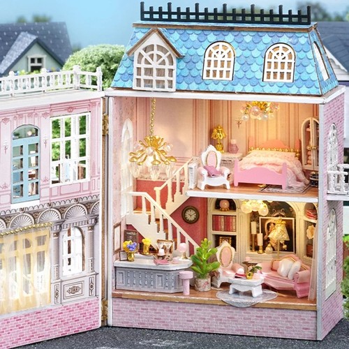 Large wooden dolls house - house, easy