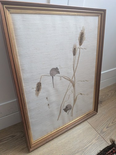Vintage silk embroidery