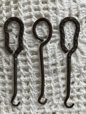 Antique Shoe Button Hooks Set Of 3 Etched 3.5” Long No Advertisement Hammered