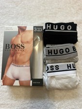 Hugo Boss Men's 3 Pack Boxer Shorts Underwear Size S-M-L-XL Premium Xmas Gift
