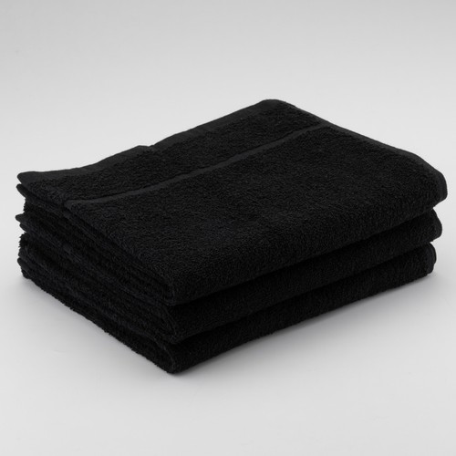 Black hairdressing towel - x,