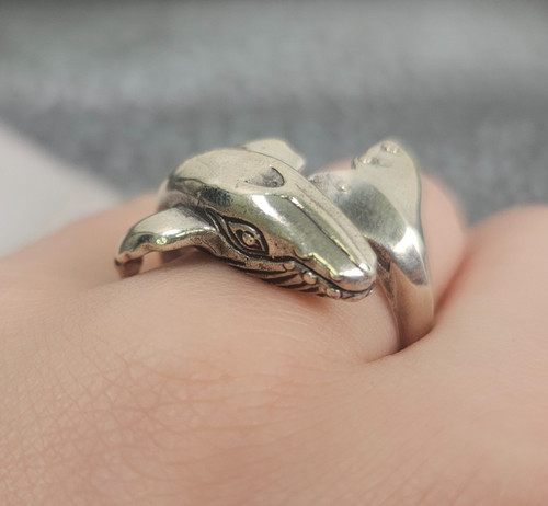 Sterling silver humpback whale - silver,