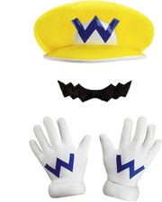Licensed Nintendo Super Mario Brothers Wario Adult Men Costume Accessory Kit