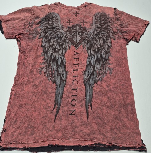 Affliction shirt mens red - affliction, t
