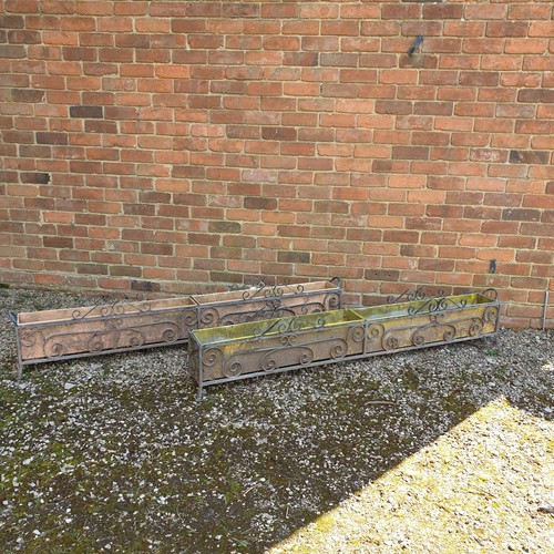 Pair large wrought iron - pair,