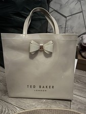 Ted Baker Large Shopper Bag Nude Pink with Cream Bow, 37.5X36.5CM