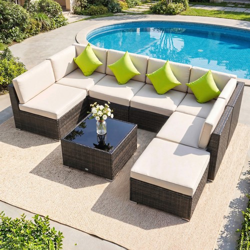 Seater rattan corner sofa - 7-seater,