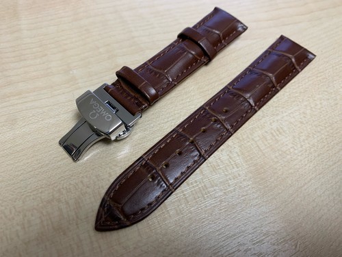 20mm omega brown - brown, leather