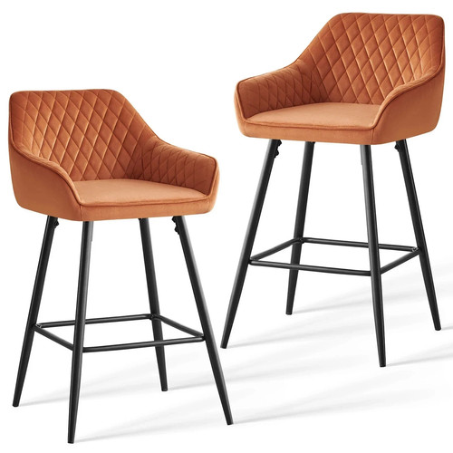 Set bar stools velvet - of, 2/4