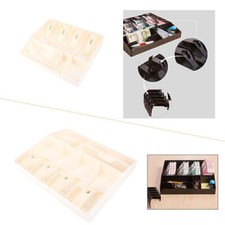 Cash Register Money Tray Locking Cashier Storage Box Money Drawer Securely White