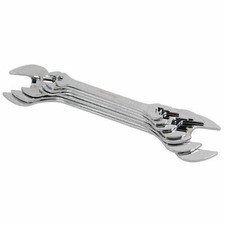7PC EXTRA FLAT SPANNER SET DOUBLE OPEN END EXTRA THIN 3MM THICK SIZE 6MM - 23MM