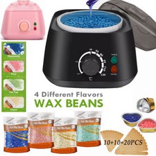 Wax Heater Pot Machine Waxing Warmer Hair Removal 400g Wax Beans Kits Full Body