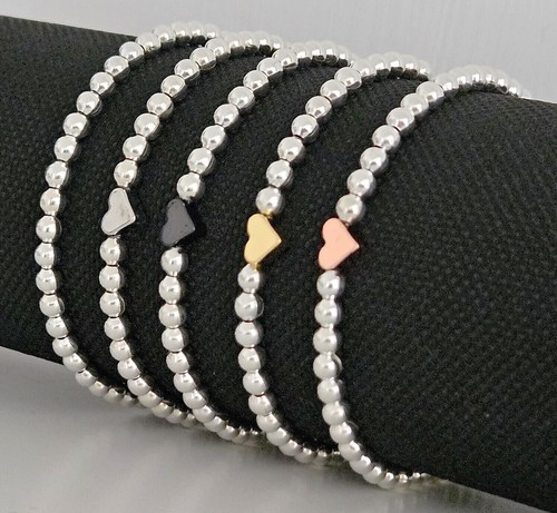 Silver plated stacker bracelet - silver,