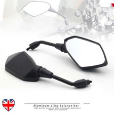 Black Motorcycle Bike Wing Rear View Side Mirrors Motorbike Rearview Pair 7/8"