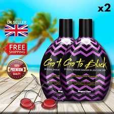 2 x Supre Tan Go To Black Incredible Dark Maximizer 350ml + Sunbed Goggles