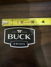 Buck Knife Knives Black Est 1902 Sticker /Decal Shot Show Aprx 3”