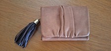 Lloyd Baker London Light Brown Tan Wallet – Leather Tassel, Pleated Front