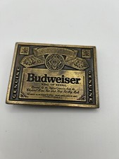 Budweiser Gold Tone Metal Belt Buckle