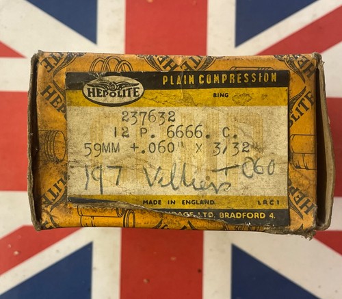 Hepolite villiers piston rings - villiers,