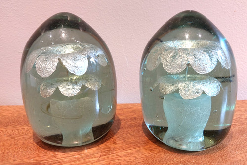 Pair victorian green - pair, of