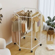 Hexagon Rotating Hanger 1-Layer Multi-Use Stand Frame Laundry Skirt Pant Storage