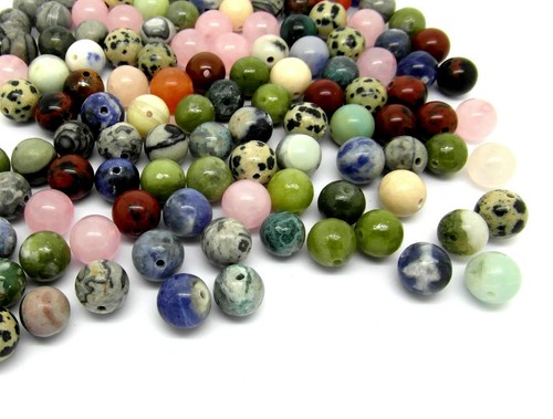 Gemstone round beads mixed - beads,