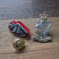 Joblot Of Vintage Irish Police Army Badges Buttons Royal Irish UDR