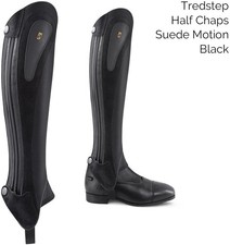 Tredstep Suede Motion Half Chaps, Black, Size 15" Calf/16" Height BNWT #Quality