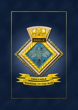 HMS EAGLE SHIPS BADGE/CREST - HUNDREDS OF HM SHIPS IN STOCK