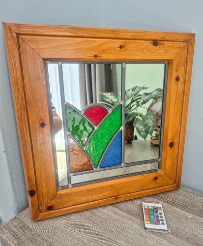 Custom stained glass mirror - stained,