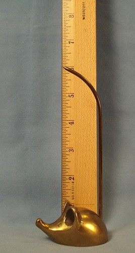 Vintage brass mouse paper - brass,