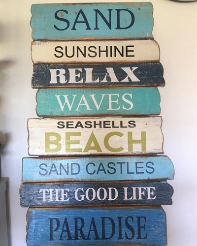 Large beach sign summer - large,
